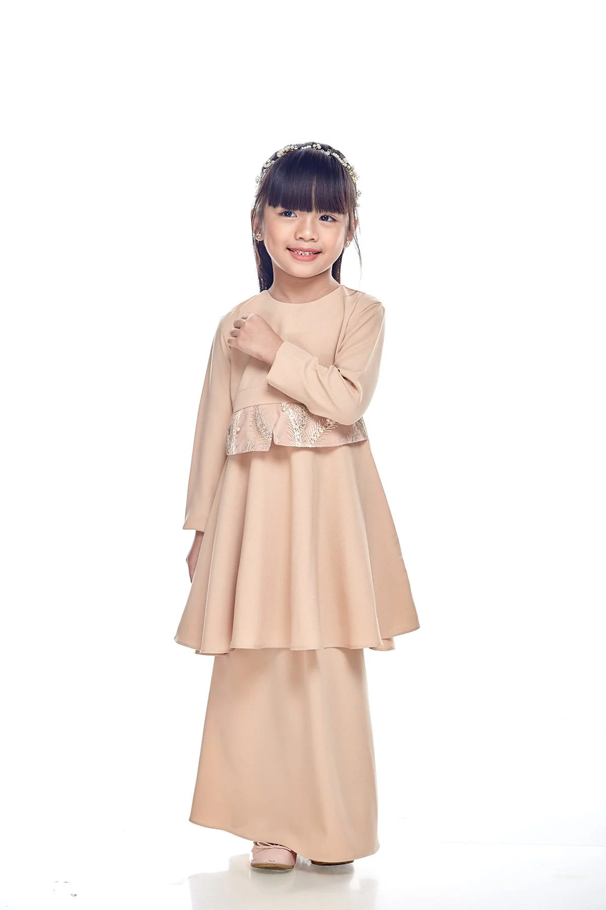 Kurung Moden Merida Kids Skin Latte