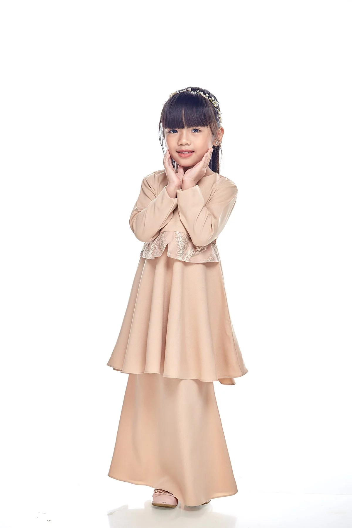 Kurung Moden Merida Kids Skin Latte