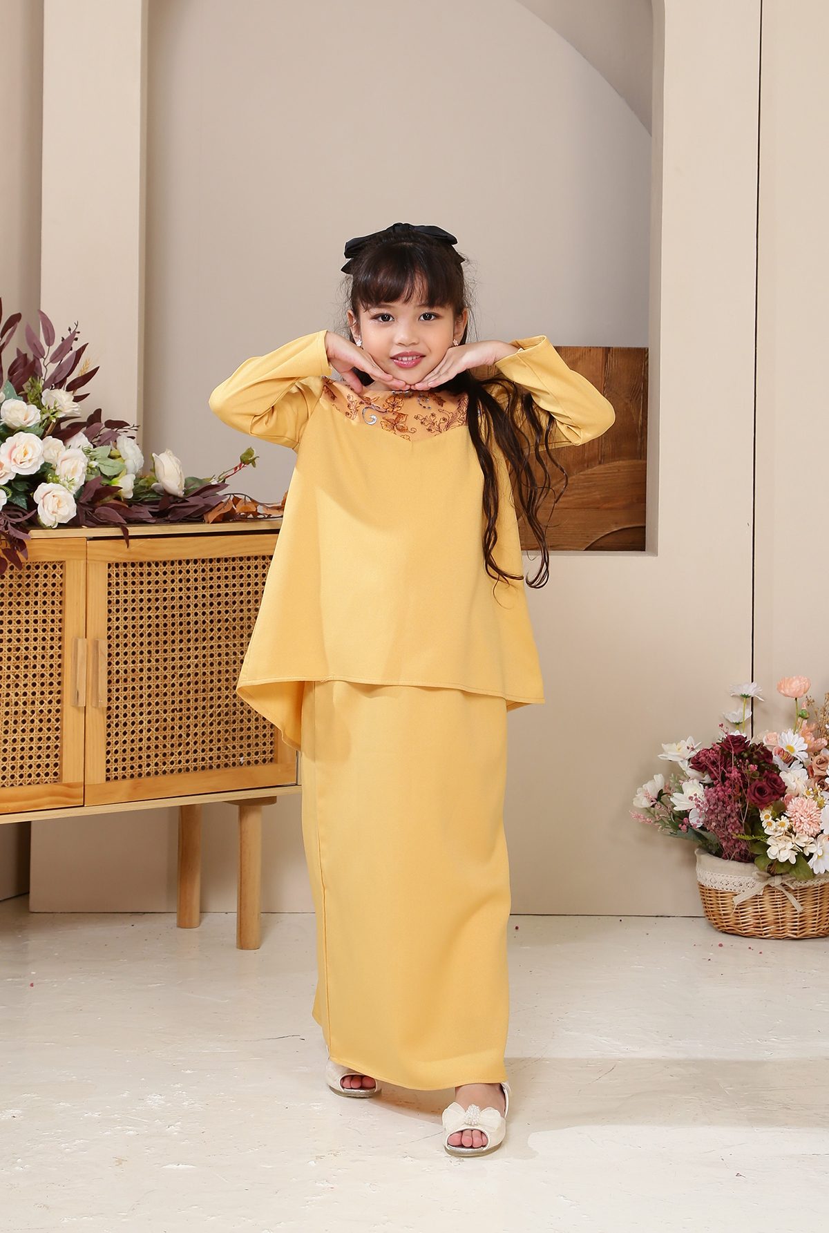 Cempaka Kurung Moden Kids Yellow