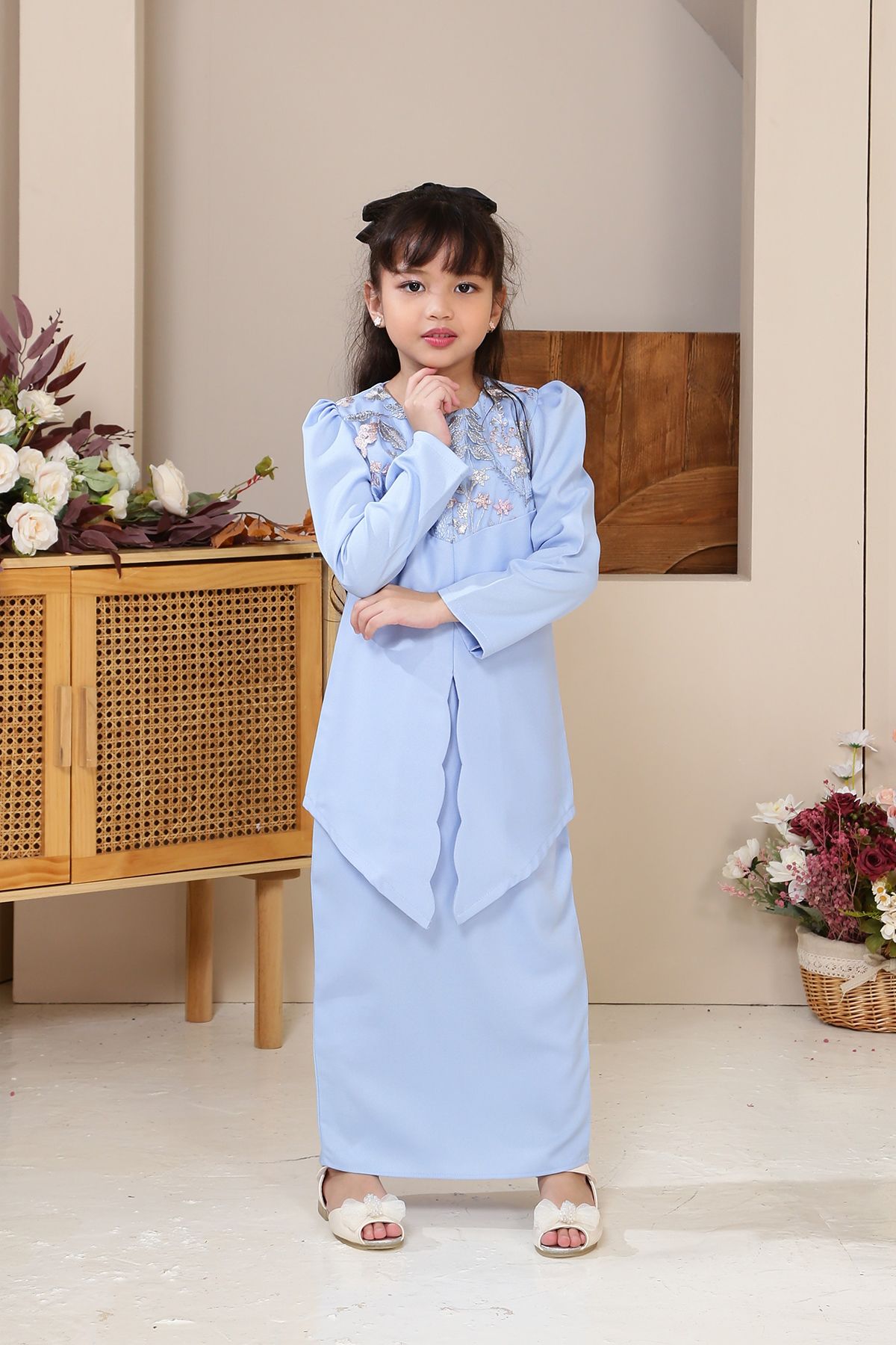 Seroja Kebaya Kids Baby Blue