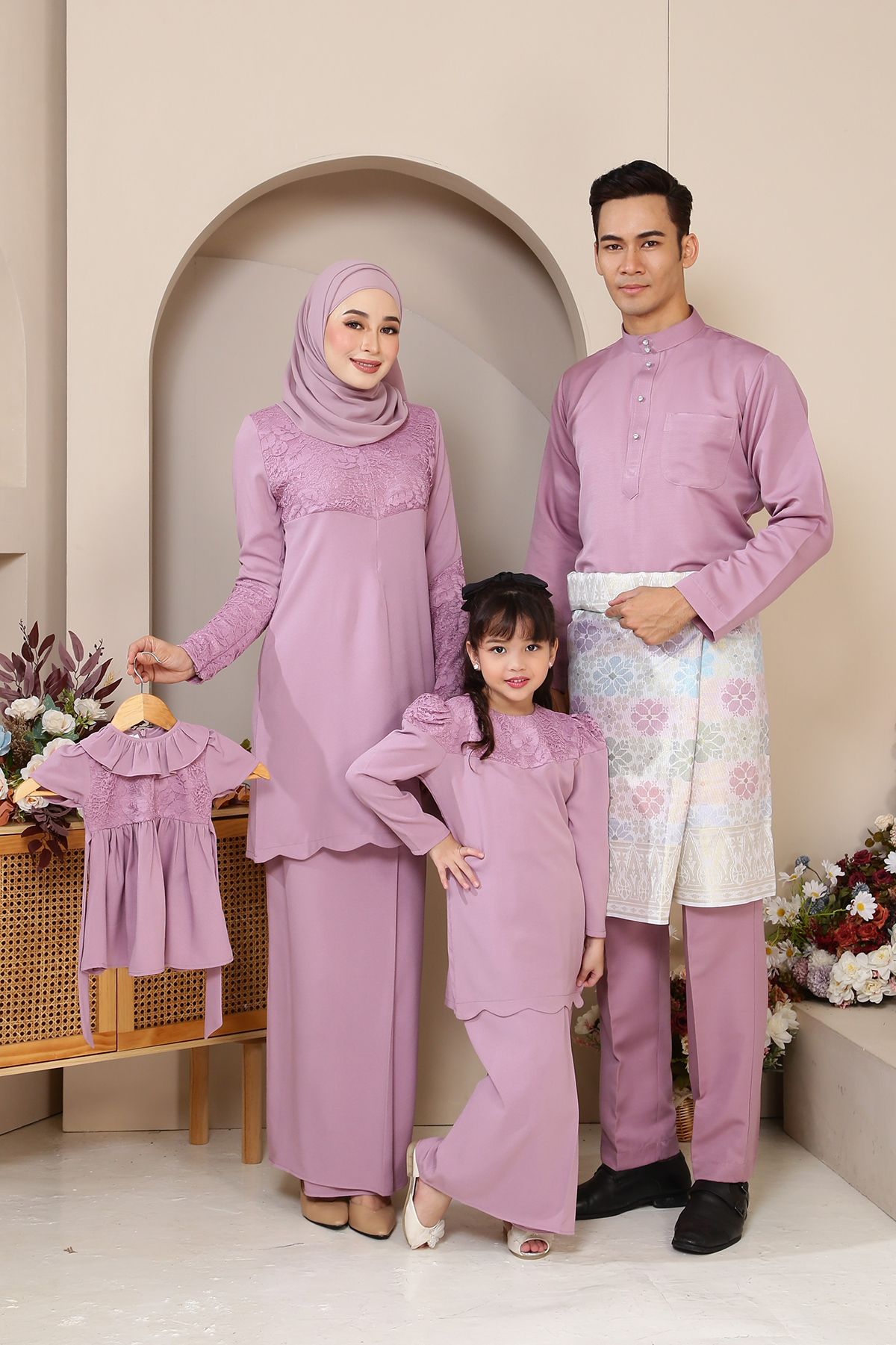 Melur Kurung Riau Kids Purple