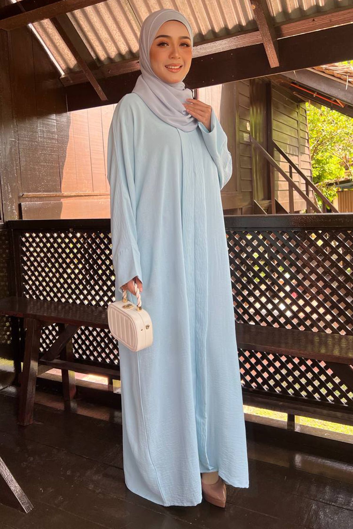 KAFTAN KUNTUM / BABY BLUE (1) FREESIZE