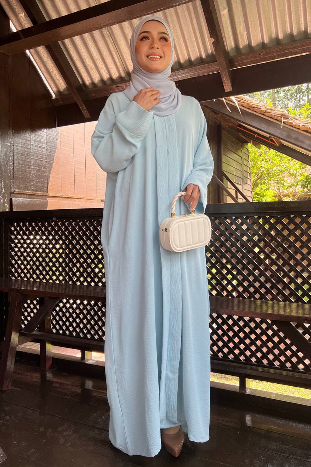 KAFTAN KUNTUM / BABY BLUE (1) FREESIZE