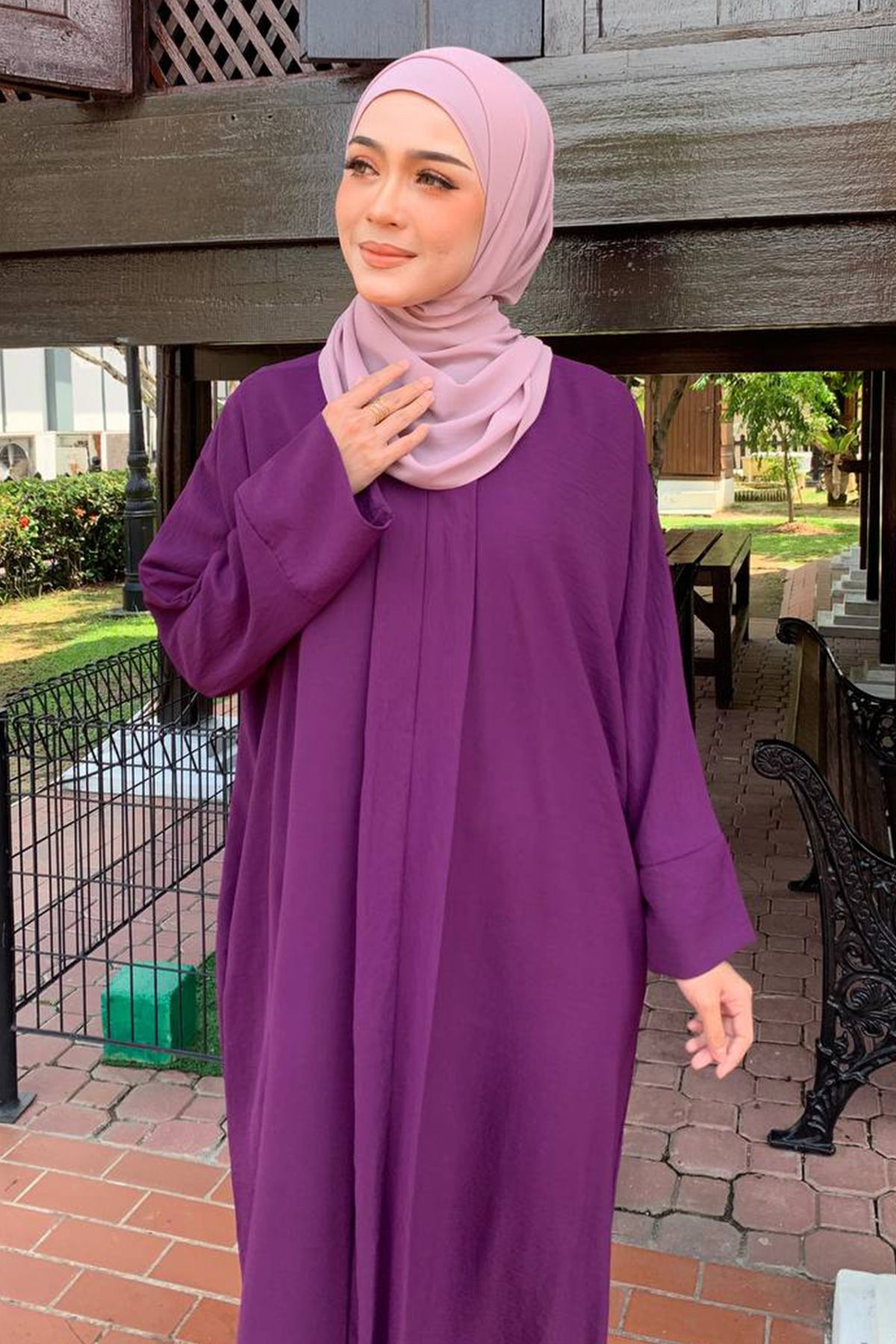 KAFTAN KUNTUM / DARK PURPLE (1) FREESIZE