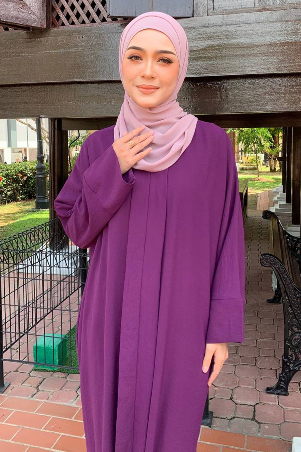 KAFTAN KUNTUM / DARK PURPLE (1) FREESIZE