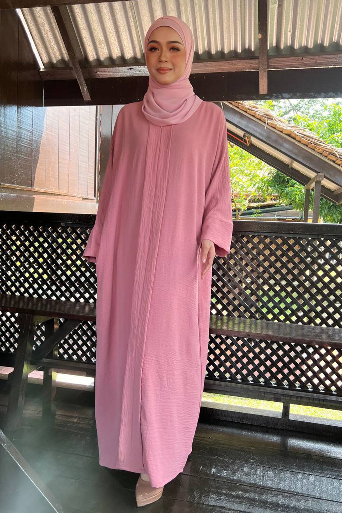 KAFTAN KUNTUM / DUSTY PINK (1) FREESIZE