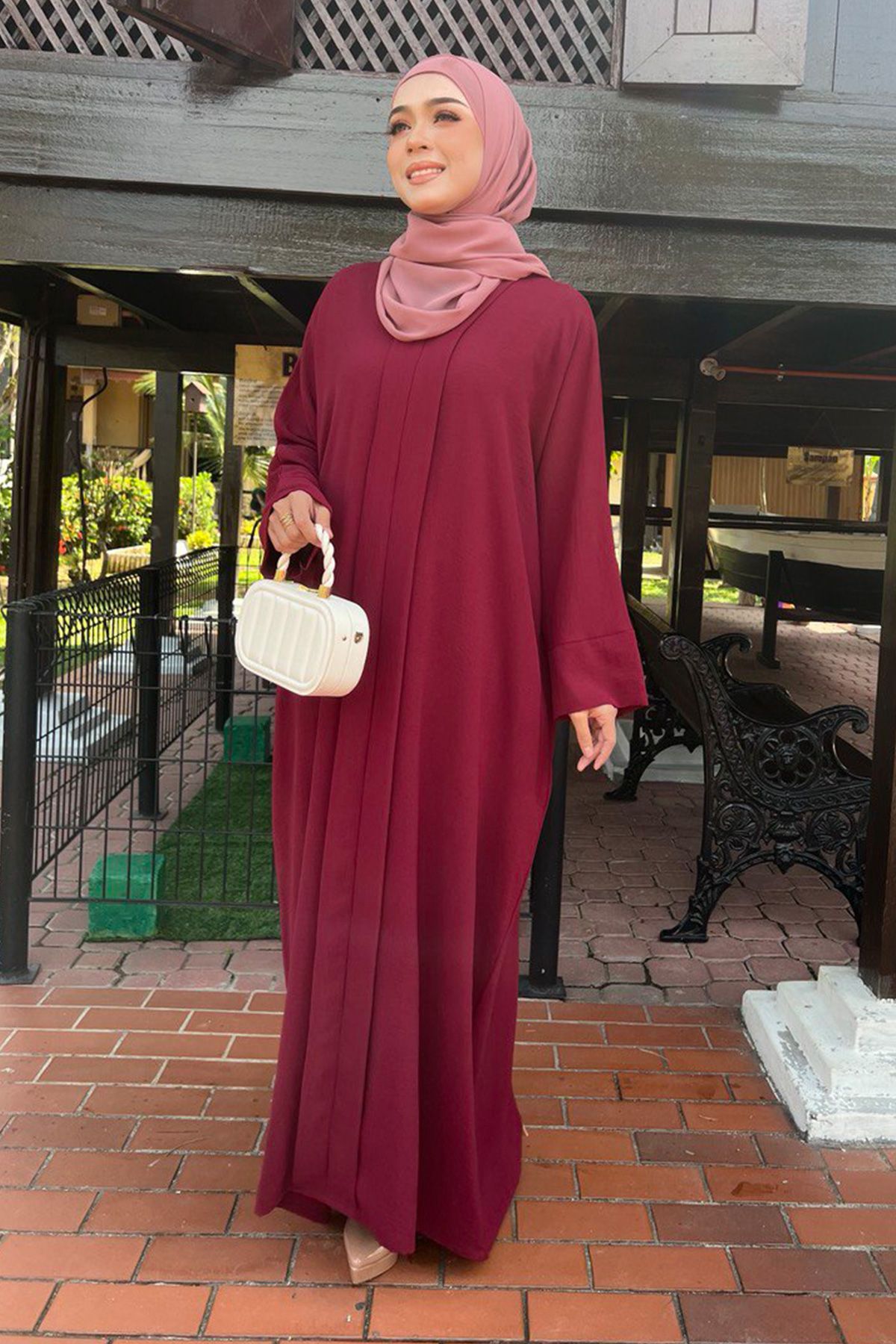 KAFTAN KUNTUM / MAROON (1) FREESIZE