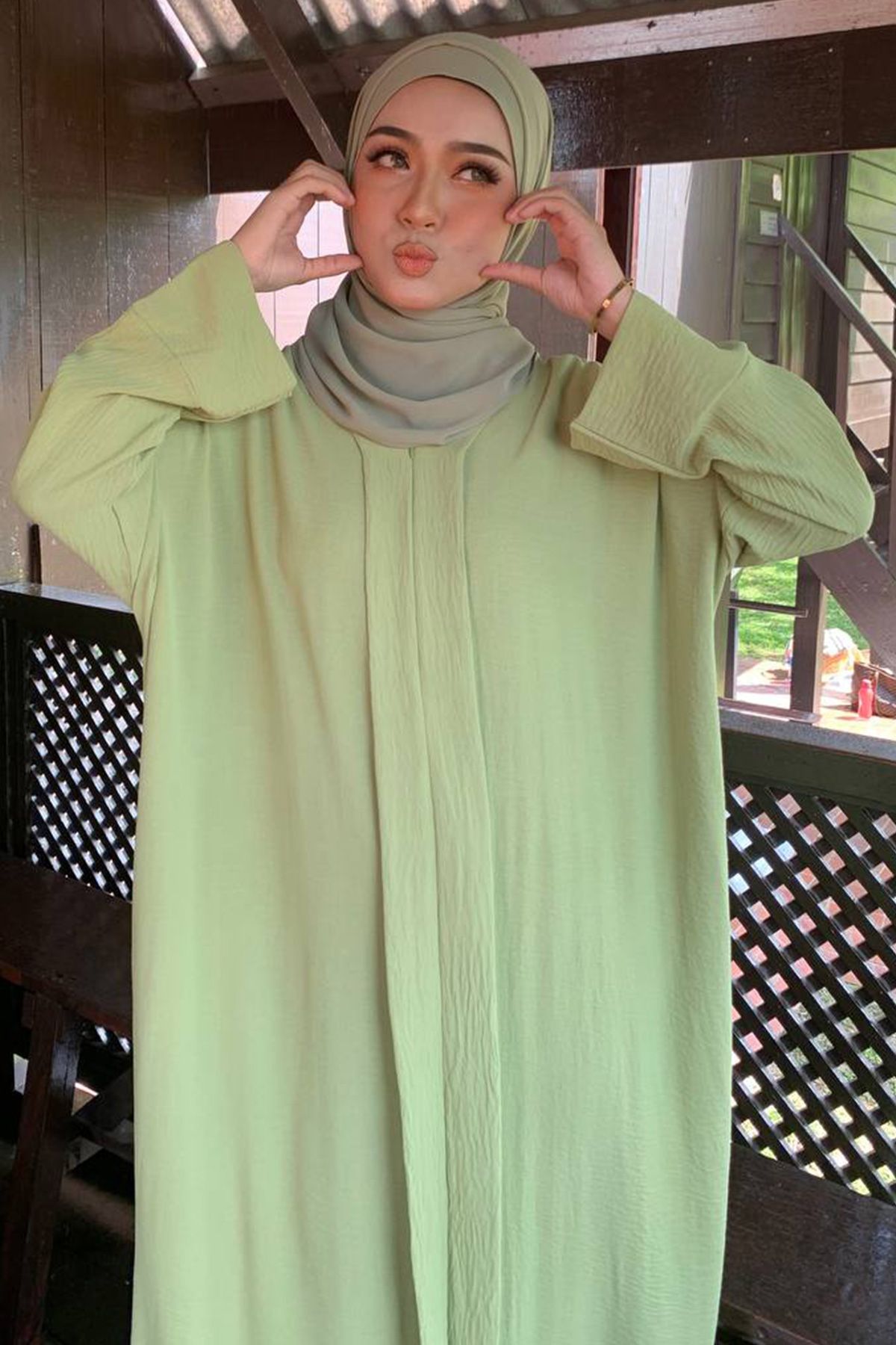 KAFTAN KUNTUM / MATCHA (1) FREESIZE